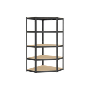 SONGMICS Corner Shelf with a load capacity of up to 875 kg Ink Black-Natural Beige