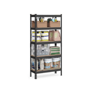 SONGMICS Heavy-duty shelf with 5 shelves 30 x 75 x 150 cm black