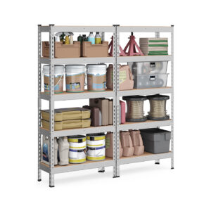 SONGMICS Heavy-duty shelf with 5 shelves 30 x 75 x 150 cm silver