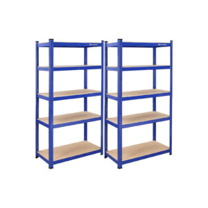 SONGMICS Förvaringshyllor 2-pack med 5 justerbara hyllplan Blå