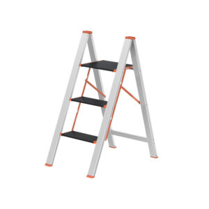 SONGMICS 3-step ladder, silver