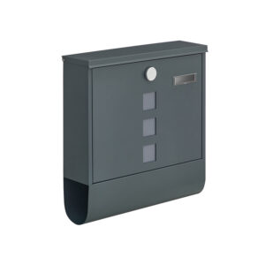 SONGMICS brevlåda med lås och tidningsfack, antracit