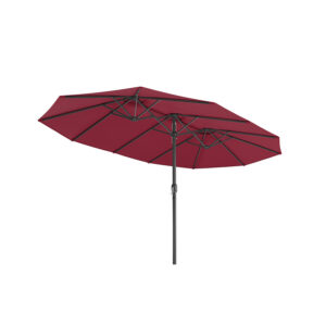 SONGMICS dobbelt parasol 460 x 270 cm med h?ndsving og UV-beskyttelse