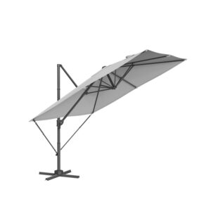 SONGMICS aurinkovarjo, vipuvivulla ja ristijalalla, kyyhkynharmaa