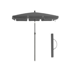 SONGMICS Balcony Parasol 200 x 125 cm gray