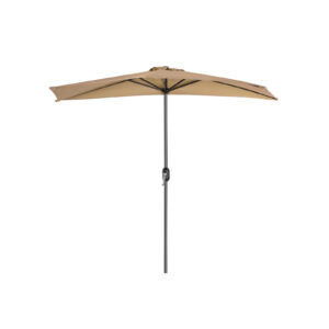 SONGMICS halvrund parasol ? 270 cm taupe