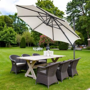 SONGMICS aurinkovarjo, riippuva aurinkovarjo, 300 cm