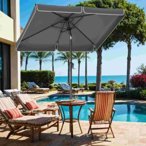 SONGMICS aurinkovarjo 200 x 150 cm, suorakulmainen parvekeaurinkovarjo, aurinkosuoja UPF 50+