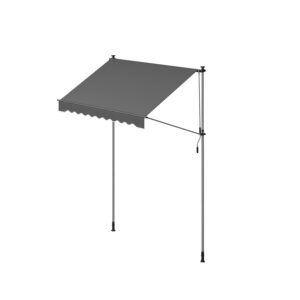 SONGMICS clamp-on awning 200 x 120 cm with hand crank for sun protection