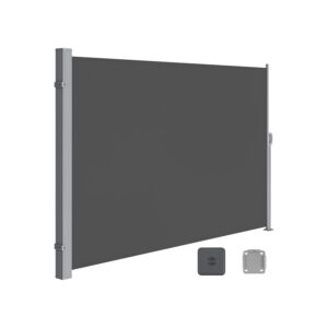 SONGMICS extendable side awning 200 x 400 cm for balconies