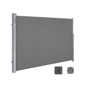 SONGMICS extendable side awning, gray