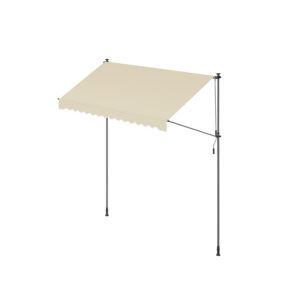 SONGMICS clamp-on awning with hand crank 300 x 120 cm beige