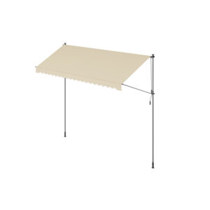 SONGMICS clamp-on awning for sun protection 400 x 120 cm beige