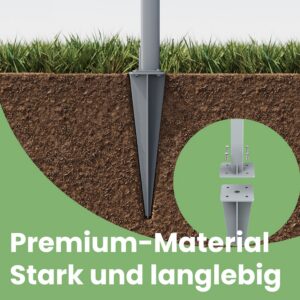 SONGMICS jordspyd til sidefortelt, kun egnet til SONGMICS aluminiums-sidefortelte