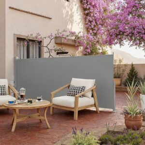 SONGMICS sidefortelt med st?lkasse, rustfast, udtr?kkeligt