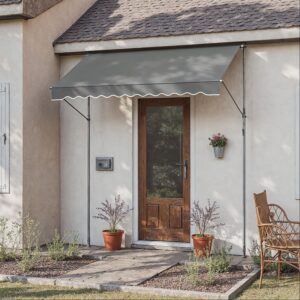 SONGMICS clamp awning, balcony awning, height-adjustable