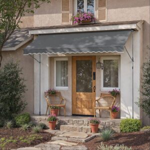 SONGMICS clamp awning, balcony awning, height-adjustable