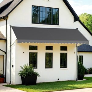 SONGMICS clamp awning, balcony awning, height-adjustable