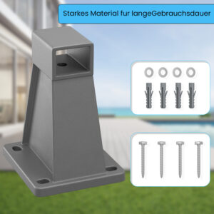 SONGMICS-seinäkiinnike sivutelttoihin, sopii vain SONGMICS-sivutelttoihin, joissa on teräspylväs