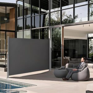 SONGMICS sidefortelt med st?lkasse, rustfast, udtr?kkeligt