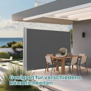 SONGMICS sidefortelt med st?lkasse, rustfast, udtr?kkeligt