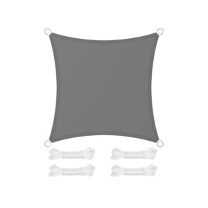 SONGMICS aurinkopurje 3 x 4 m, repeämätöntä polyesteriä, savuharmaa