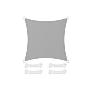 SONGMICS aurinkopurje 3 x 4 m, repeämätöntä polyesteriä, savuharmaa