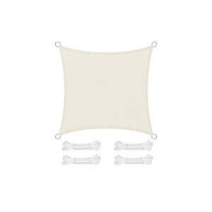 SONGMICS aurinkosuoja HDPE-kankaasta 4 x 4 m neliön muotoinen