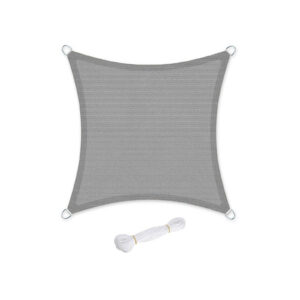 SONGMICS aurinkopurje 5 x 5 m savuharmaa