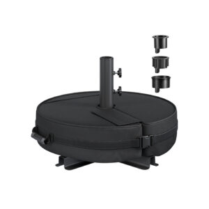 SONGMICS Parasolfod, rund, til 1,5-3 m parasol, sort