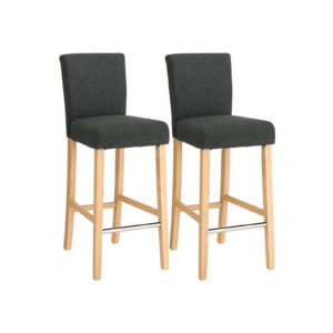 SONGMICS Bar Stool Set of 2 Dark Gray