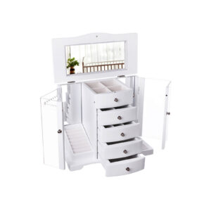 SONGMICS Large Jewelry Organizer White