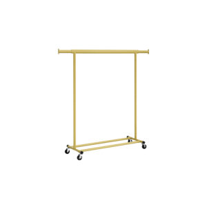 SONGMICS coat rack on casters, load capacity up to 90 kg, light gold