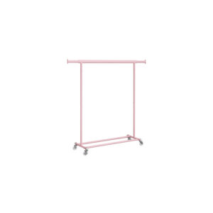 SONGMICS clothes rack on casters, load capacity up to 90 kg, pastel pink