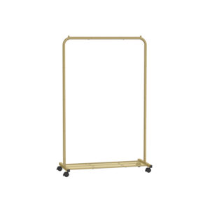 SONGMICS clothes rail on casters with shelf, gold