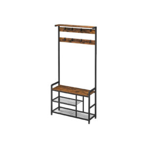 VASAGLE vaateripustin vintage-ruskea-musta