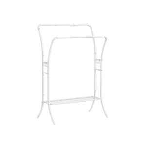 SONGMICS 2 garderobest?nger af metal med hylde, skyhvid