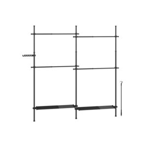 SONGMICS coat rack 33.5 x (162-238) x (208-310) cm matte black