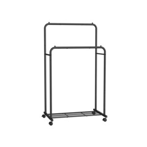 SONGMICS coat rack on metal casters, black