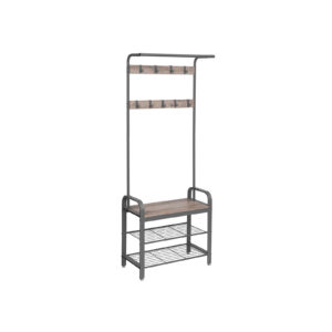 VASAGLE vaateripustin 183 cm korkea Greige-harmaa