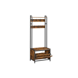 VASAGLE vaatekaappi kenkäkaapilla, vintage-ruskea-musta