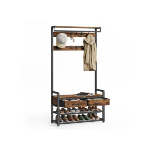 VASAGLE vaatekaappi kenkäpenkillä ja 10 koukulla