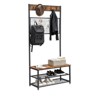 VASAGLE Industrial Look Coat Rack & Shoe Rack