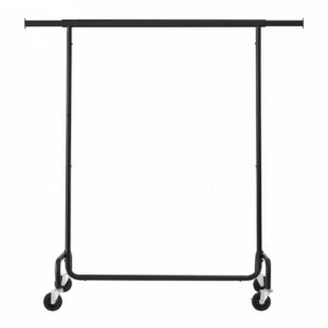 SONGMICS coat rack on casters, coat stand, extendable clothes rail