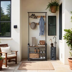 VASAGLE vaatekaappi, naulakko, kenkäpenkki