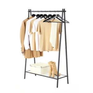 SONGMICS coat rack with clothes rail