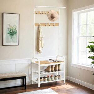 VASAGLE vaatekaappi, naulakko, kenkäpenkki