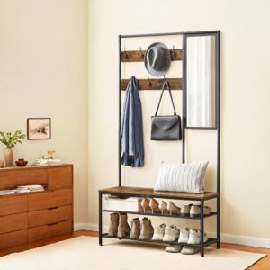 VASAGLE vaatekaappi peilillä