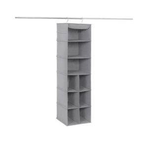 SONGMICS H?ngende reol i stof 9 rum Lysegr?