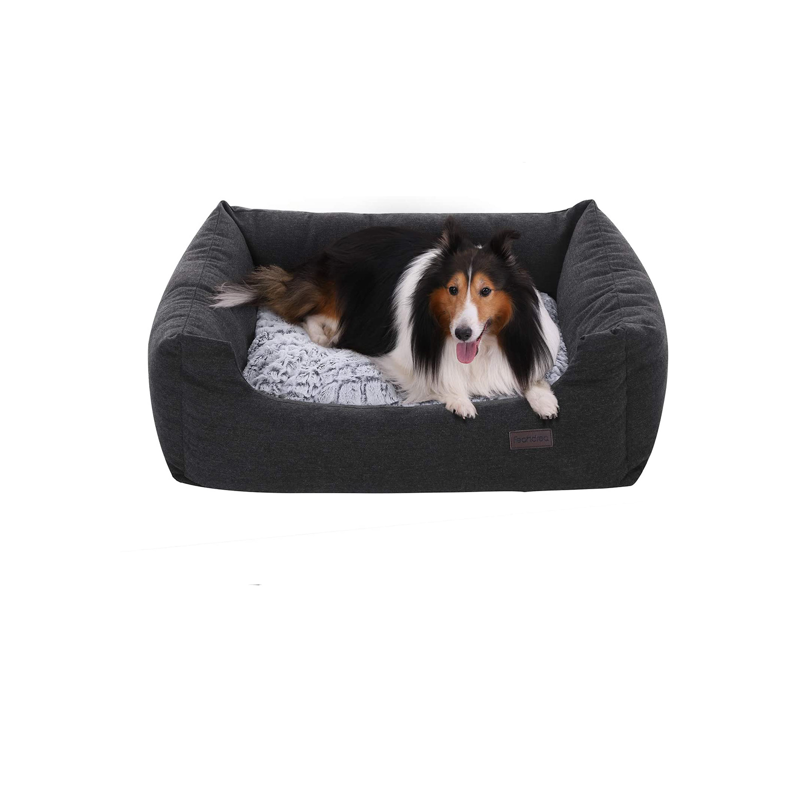 Feandrea dog basket with reversible cushion 80 x 60 x 26 cm - Image 2